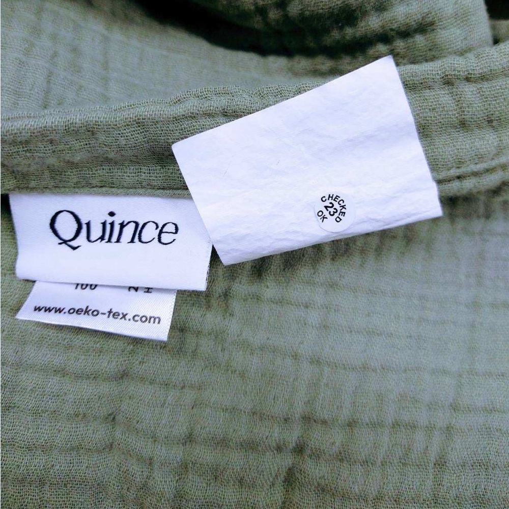NWT QUINCE Organic Airy Gauze Blanket King/Cal King Dried Sage 8903 - Picture 8 of 10